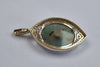 9ct gold marble & diamond pendant
