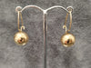 14ct Gold Large Orb Drop French Wire Earrings