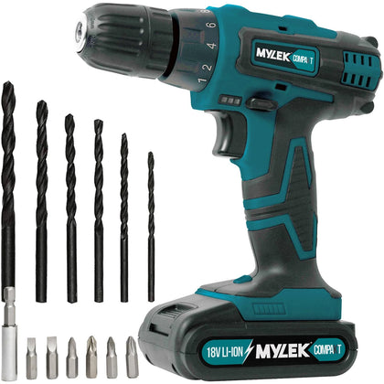 Mylek 18V Cordless Drill Set