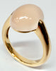 18ct yellow gold ring with pomellato lune stone size N