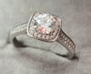 9ct White Gold CZ Ring Size "R"