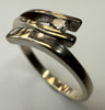14CT GOLD STATEMENT RING WITH DIAMOND SIZE M