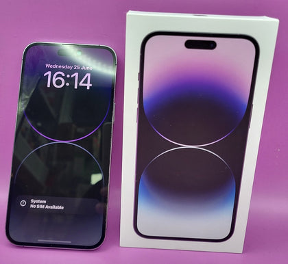 Apple iPhone 14 Pro Max - 128 GB - Deep Purple - 87% Battery Health - Boxed