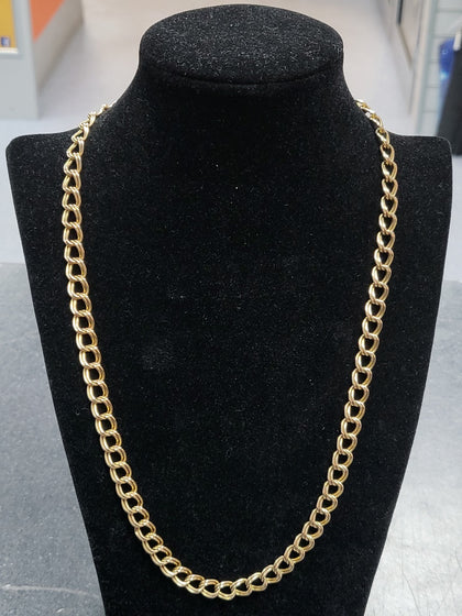 9CT - Yellow Gold Bismarck (Double Link) Necklace - 12.72g - 20