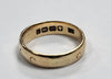 18ct Yellow Gold Patterned Band Ring - 3.34G - Size J - Hallmarked