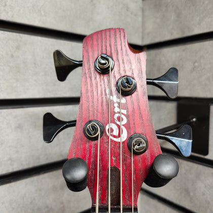 Cort Artisan B4 Element 4-String Bass, Open Pore Burgundy Red