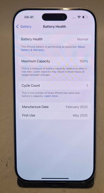 Apple iPhone 16 Pro 128GB White Titanium, Unlocked 100% BH