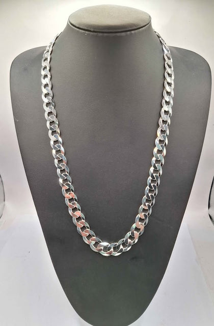*BRAND NEW* 925 Sterling Silver Thick Curb Chain Necklace - Weight 98.4 Grams - Length 26