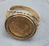 1987 1/10 oz Krugerrand Gold Coin Ring
