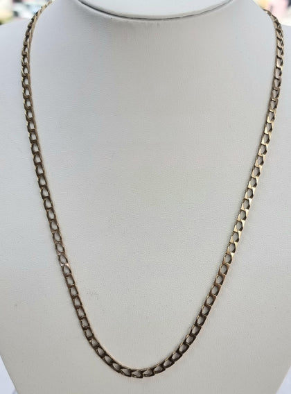 9ct Gold square Link Chain 21