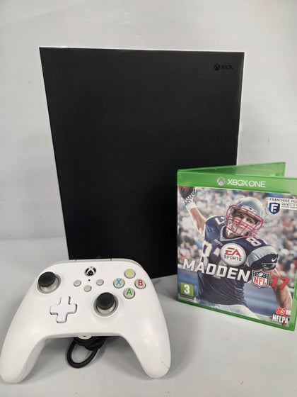 Xbox One X Console - Black - 1TB - Wired Controller - Madden 17 Package