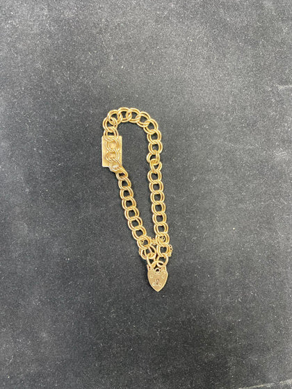 9ct Gold Charm Bracelet 13.2g