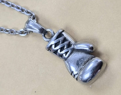 Stainless steel chain with boxing glove