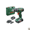 Bosch Home & Garden Psb 1800 Li-2 Cordless Multi-purpose Drill 2 X 18v batteries plus drill bit set