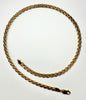9ct yellow and white gold twist link necklace 15.5"