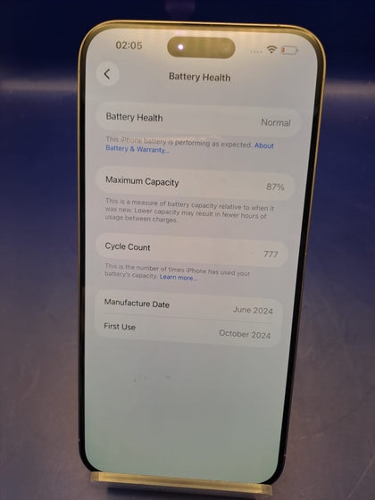 iphone 15 pro max 256gb 87% BH