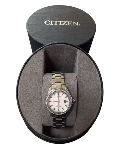 Citizen Eco-Drive Ladies' Silhouette Crystal Bracelet Watch