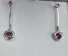 9ct white gold heart earrings