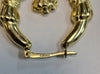 Beautiful 9ct Yellow Gold Claddagh Earrings - 3.97G - 3cm - Hallmarked