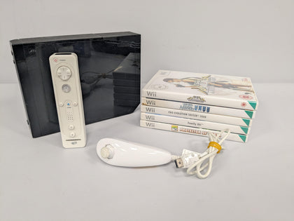 Wii Console, Black 4 Game Package