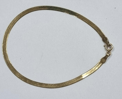 9ct gold herringbone bracelet