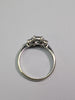 9ct White Gold Ring with CZ Stones - Size O