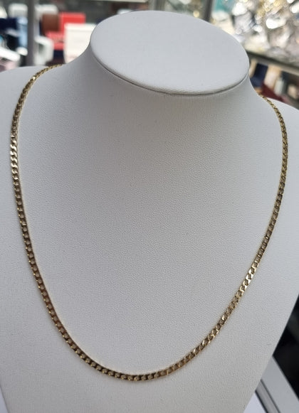 9ct Gold Square Link Chain 18