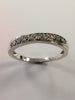 9ct White Gold Diamond Ring Size O