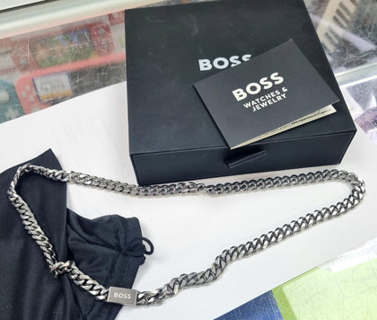Boss Mens Steel Chain Link Necklace  24