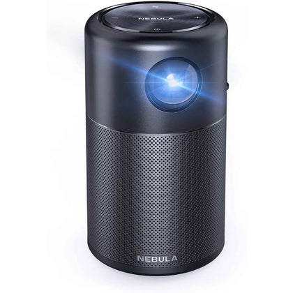 Nebula Capsule Smart Wi-Fi Mini Projector, 100 ANSI lm/500lm High-Contrast Pocket Cinema.