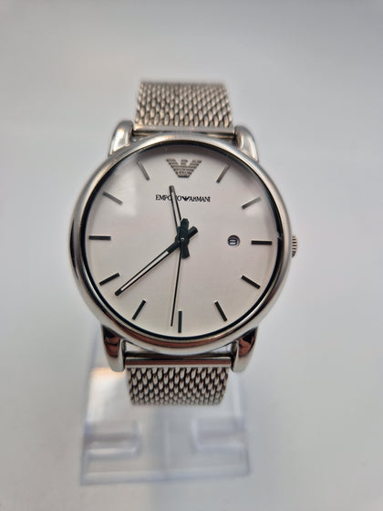 Emporio Armani Classic white face mens watch AR1812 in original box