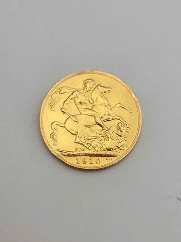 22ct Yellow Gold 1910 Full Sovereign Coin – King Edward VII – 8.0g