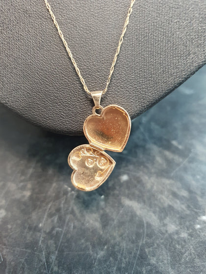 9ct Yellow Gold Thin Chain and Locket - 20