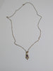 9ct Gold Necklace & Pendant With Purple Stone