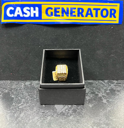 22ct Gold Gents Ring (Size Q/R)