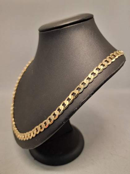 Gold Necklace 375 9ct 30.7G Curb Link 20'' in Length (Yellow Gold)