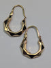 9ct Gold Angular Hoop Earings