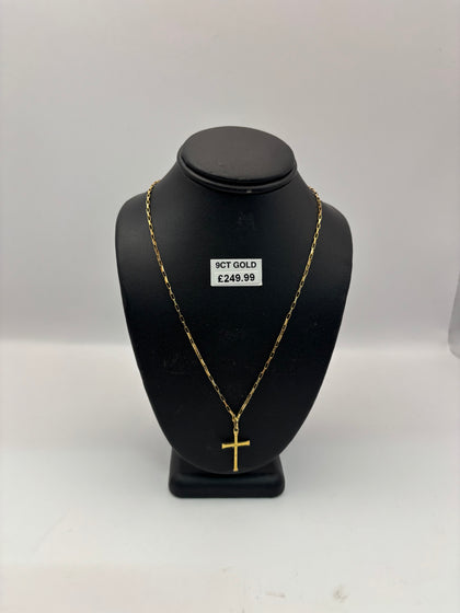 Chain and Cross pendant (9ct Gold)