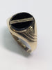 9ct Gold Onyx Ring - Size T