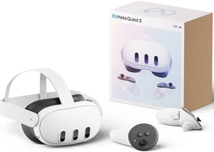 Meta Quest 3 128GB Headset with Dock / Battery Powered Replacement Strap