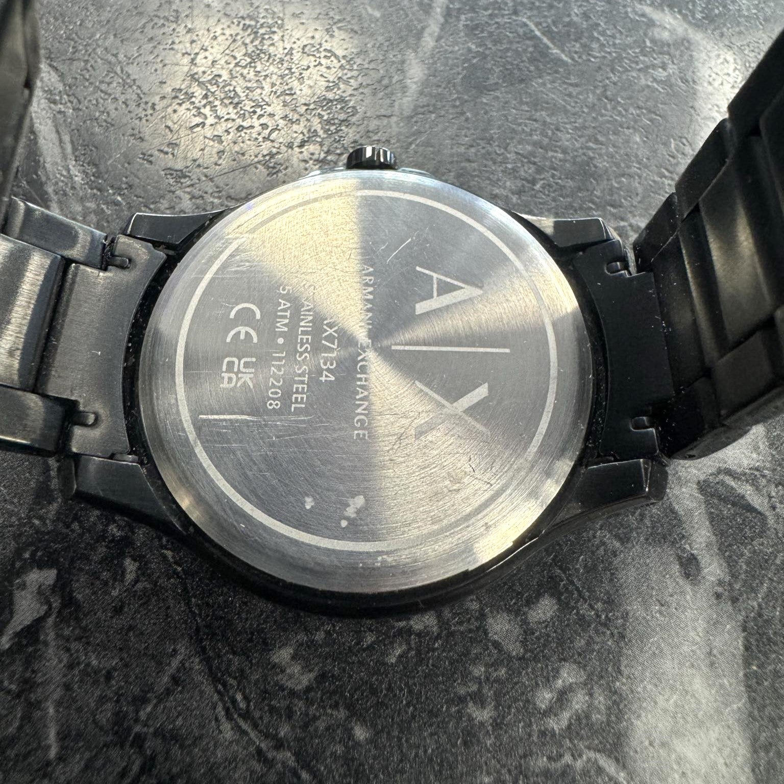 ARMANI EXCHANGE THREE-HAND offers BLACK STAINLESS STEEL WATCH