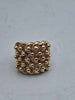 9ct Yellow Gold Mens Multi Row Keeper Knuckle Ring - 36.01 Grams - Size W