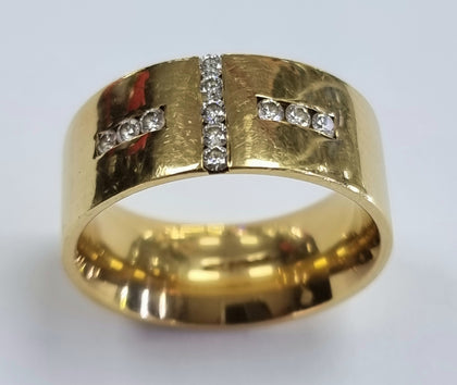 18ct Yellow Gold Diamond Ring Size 