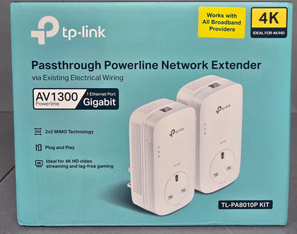 TP-LINK TL-PA8010P V2 Powerline Adapter Kit - AV1300, Twin Pack