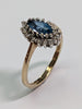 9ct Gold Diamond & Blue Stone Ring