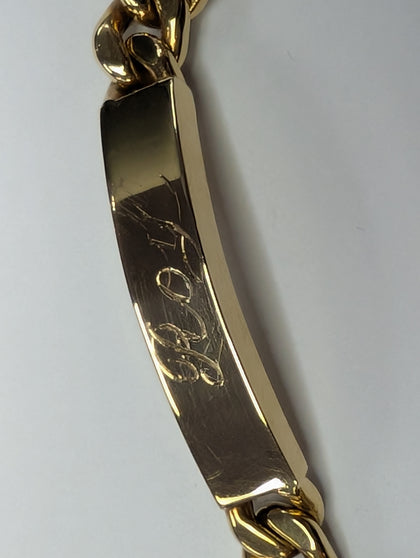 9CT GOLD I.D BRACELET (ROY)