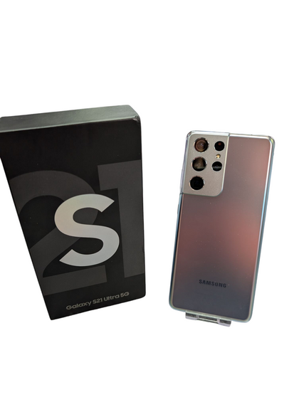 SAMSUNG S21 ULTRA MOBILE PHANTOM SILVER BOXED PRESTON STORE