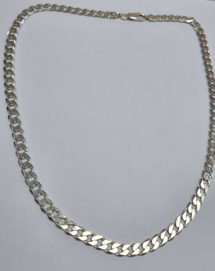 SILVER CURB CHAIN 21