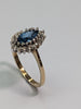 9ct Gold Diamond & Blue Stone Ring