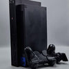 Playstation 2 console, black with all leads and controller